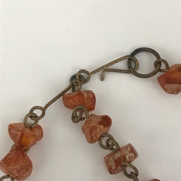 VINTAGE 37g BALTIC HONEY AMBER STONE PENDANT NECKLACE SOVIET USSR - Picture 9 of 11